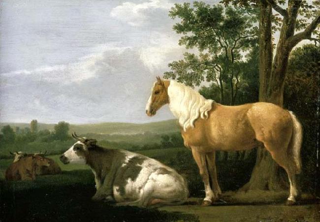 CALRAET, Abraham van A Horse and Cows in a Landscape